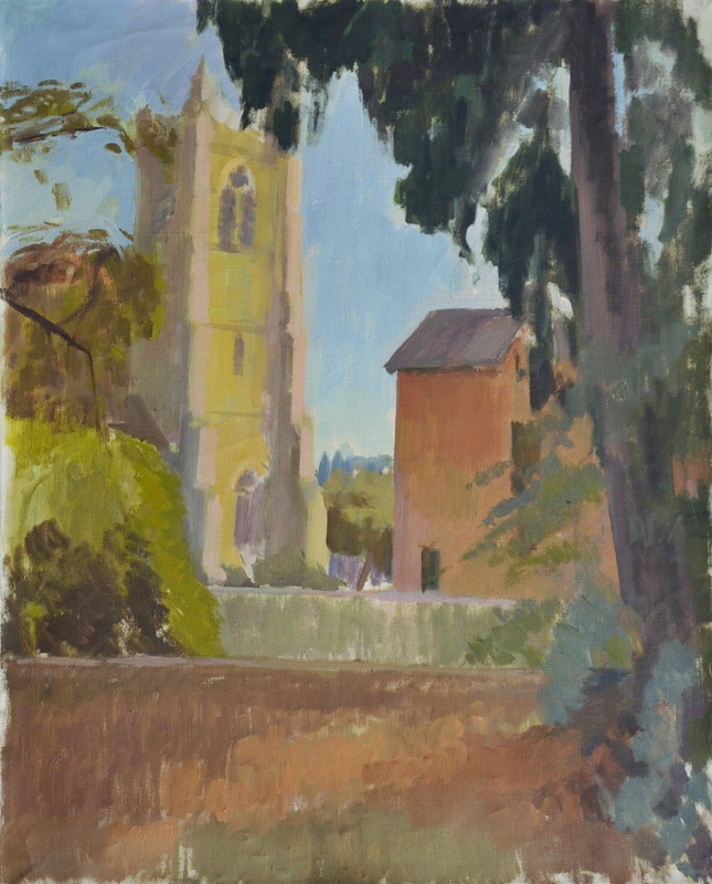 Church tower over the wall