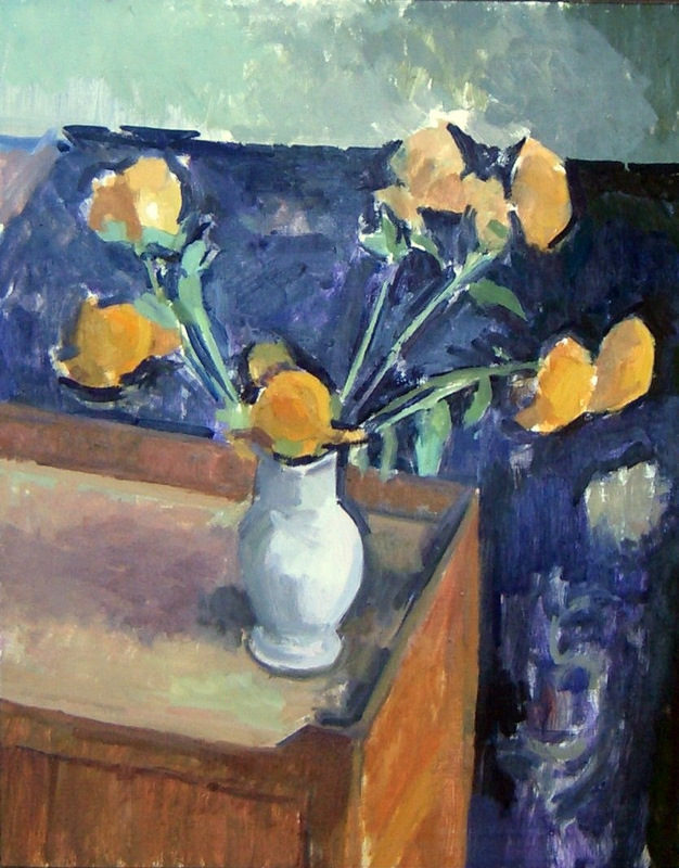 Chrysanthemum in a white jug