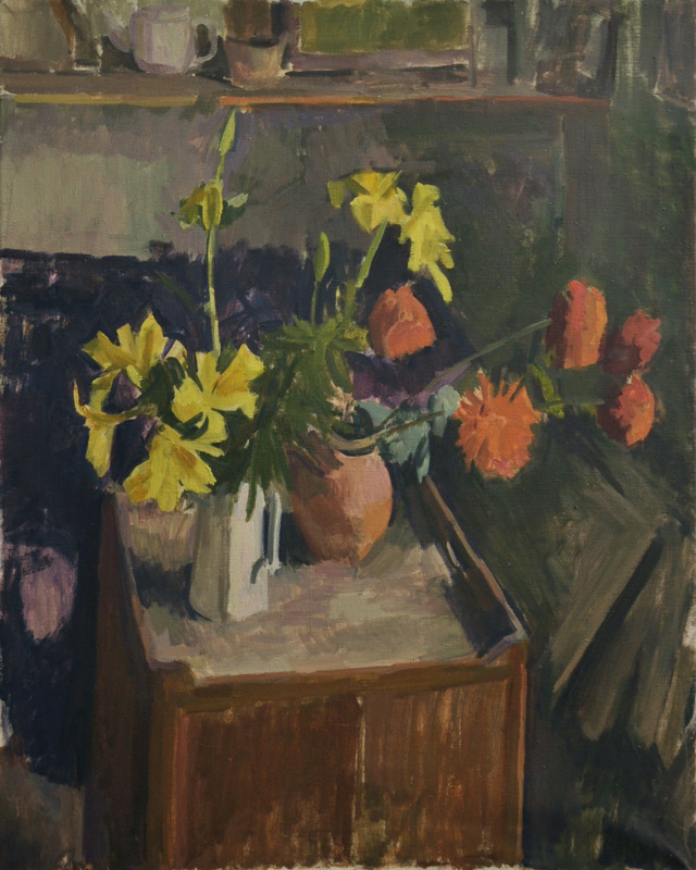 Liles and chrysanthemums